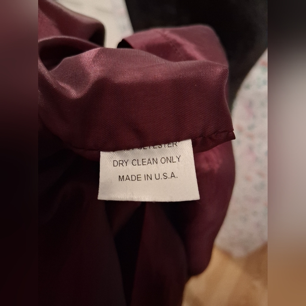 NWOT Junnie Leigh Burgundy Swarovski Crystal Formal Wedding Dress SZ 18/20 1X/2X - Picture 7 of 7